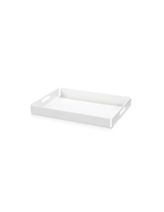 iPLEX - Bon Ton Vassoio da tavola portavivande in plexiglass PMMA bianco. Made in Italy - 33x4x23 cm