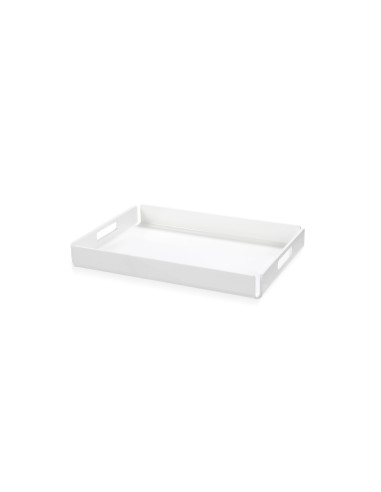 iPLEX - Bon Ton Vassoio da tavola portavivande in plexiglass PMMA bianco. Made in Italy - 33x4x23 cm