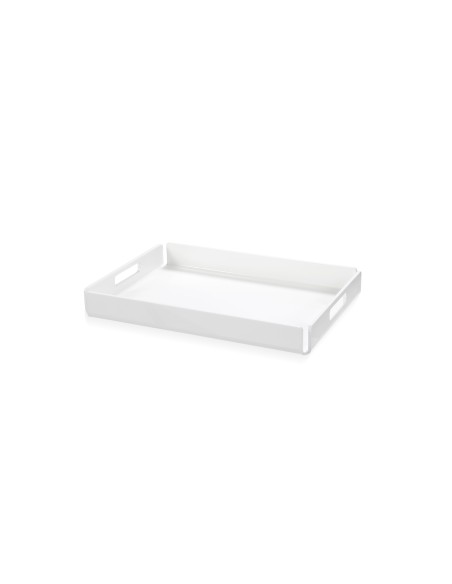 iPLEX - Bon Ton Vassoio da tavola portavivande in plexiglass PMMA bianco. Made in Italy - 33x4x23 cm