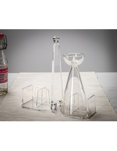 iPLEX - Bon Ton Portabicchieri da tavola in plexiglass PMMA Trasparente. Made in Italy - 21,5x10x21,5 cm 2