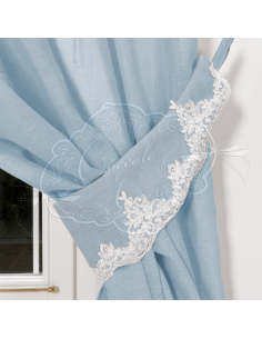 Coccole di Casa - Embrasse Ely Lino Polvere Con Pizzo 80X5X10 cm