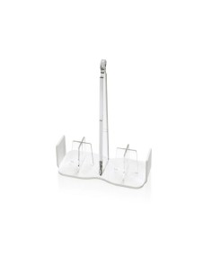 iPLEX - Bon Ton Portabicchieri da tavola in plexiglass PMMA bianco. Made in Italy - 21,5x10x21,5 cm 2