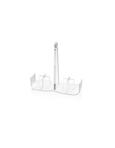 iPLEX - Bon Ton Portabicchieri da tavola in plexiglass PMMA bianco. Made in Italy - 21,5x10x21,5 cm