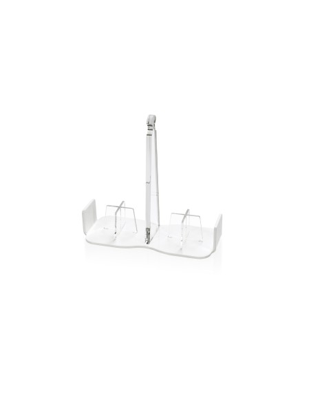 iPLEX - Bon Ton Portabicchieri da tavola in plexiglass PMMA bianco. Made in Italy - 21,5x10x21,5 cm