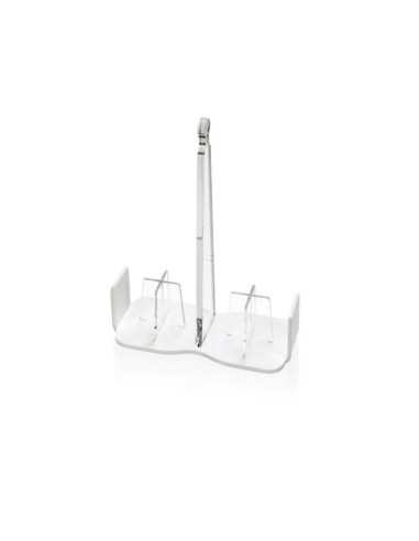 iPLEX - Bon Ton Portabicchieri da tavola in plexiglass PMMA bianco. Made in Italy - 21,5x10x21,5 cm
