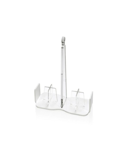 iPLEX - Bon Ton Portabicchieri da tavola in plexiglass PMMA bianco. Made in Italy - 21,5x10x21,5 cm