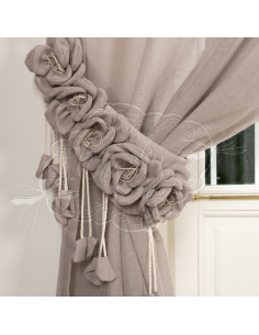 Coccole di Casa - Embrasse Mistol. Con 5 Rose Tortora 80X5X10 cm