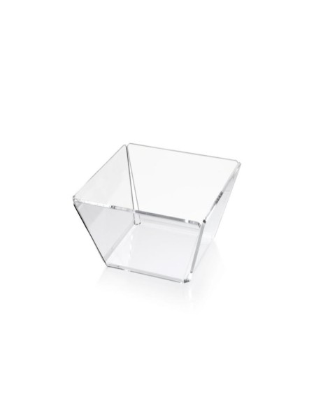 iPLEX - Bon Ton Cestino portapane da tavola in plexiglass PMMA Trasparente. Made in Italy - 22x8,6x22 cm