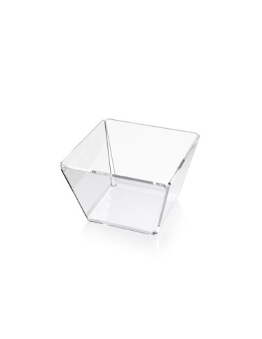 iPLEX - Bon Ton Cestino portapane da tavola in plexiglass PMMA Trasparente. Made in Italy - 22x8,6x22 cm