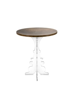 iPLEX Design - Maricla Tavolino Medium Habitat Corten in plexiglass e legno - Trasparente/ legno corten - 52x60x52 cm 2