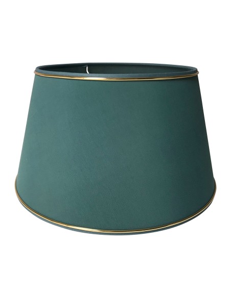 Côté Table - Paralume FEB petrolio e oro in cotone 40 x h23cm