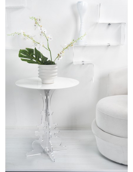 iPLEX Design - Maricla Tavolino Medium Bianco in plexiglass - 50x60x50 cm