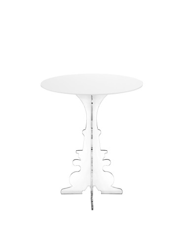 iPLEX Design - Maricla Tavolino Medium Bianco in plexiglass - 50x60x50 cm