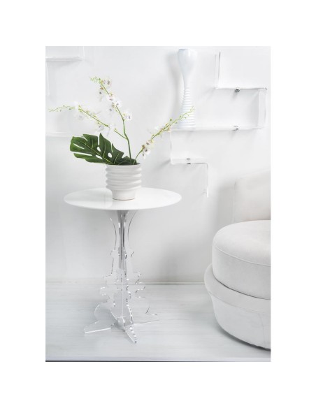 iPLEX Design - Maricla Tavolino Medium Bianco in plexiglass - 50x60x50 cm