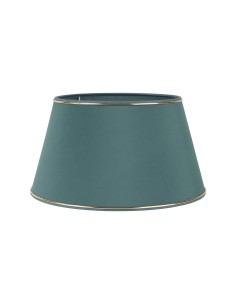 Côté Table - Paralume FEB petrolio e oro in cotone 40 x h23cm