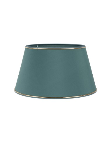 Côté Table - Paralume FEB petrolio e oro in cotone 40 x h23cm