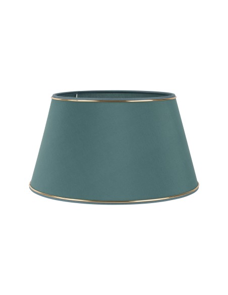 Côté Table - Paralume FEB petrolio e oro in cotone 40 x h23cm