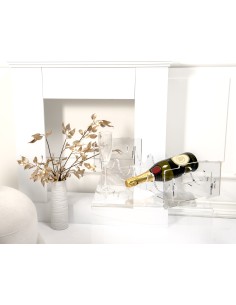 iPLEX Design Degusta Portabottiglie Trasparente - 50x14x24,5 cm 2