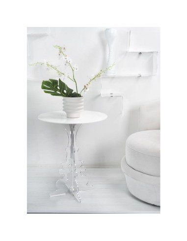 iPLEX Design - Maricla Tavolino Medium Bianco in plexiglass - 50x60x50 cm