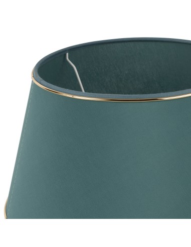 Côté Table - Paralume FEB petrolio e oro in cotone 40 x h23cm