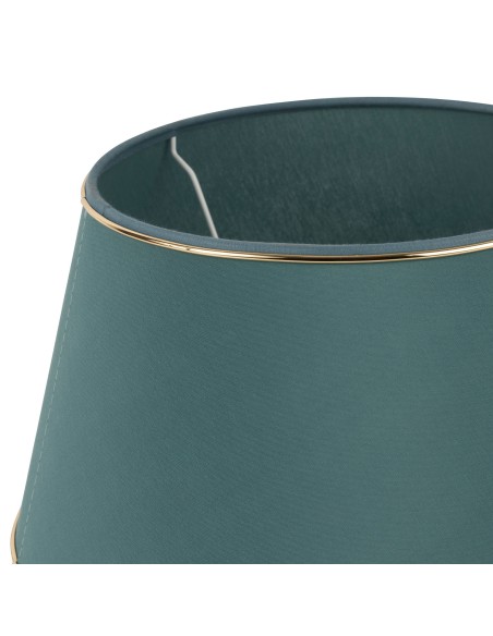 Côté Table - Paralume FEB petrolio e oro in cotone 40 x h23cm
