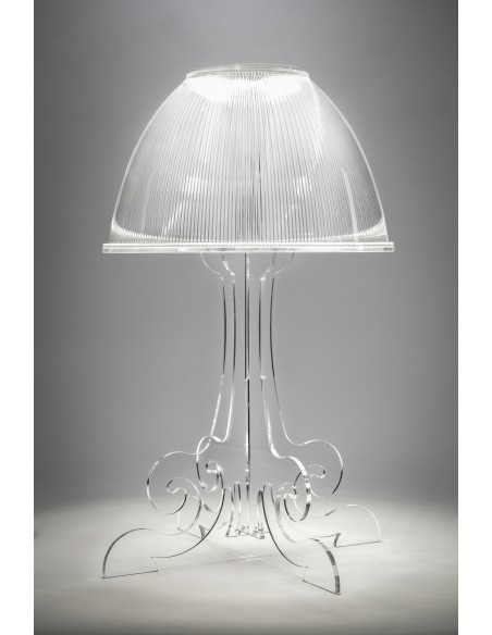 iPLEX Design - Lampada Iris Trasparente led naturale in plexiglass - 34x52,8x34 cm