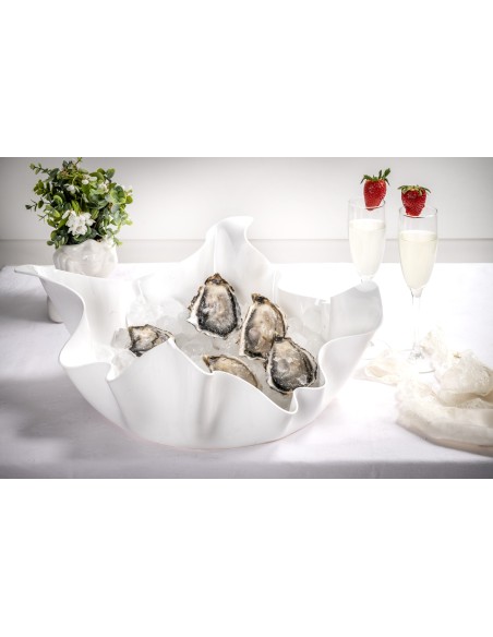 iPLEX Design Drappeggi Centrotavola Grande Bianco - 50x17,5x50 cm