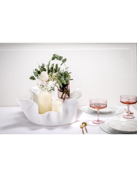iPLEX Design Drappeggi Centrotavola Grande Bianco - 50x17,5x50 cm