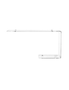 iPLEX Design - J Right Mensola Trasparente in plexiglass - 80x40x17,5 cm