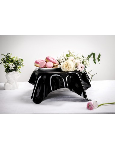 iPLEX Design Drappeggi Centrotavola Grande Nero - 50x17,5x50 cm