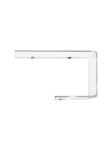 iPLEX Design - J Right Mensola Trasparente in plexiglass - 80x40x17,5 cm
