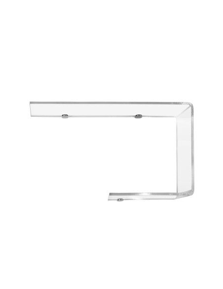 iPLEX Design - J Right Mensola Trasparente in plexiglass - 80x40x17,5 cm