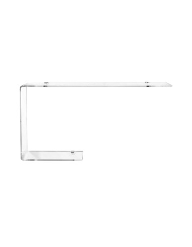 iPLEX Design - J Left Mensola Trasparente in plexiglass - 80x40x17,5 cm