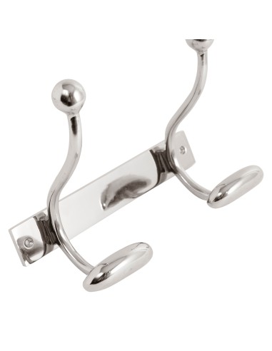 Côté Table - Appendiabiti RIVACON con 2 ganci  in alluminio 23 x 10 x h14cm