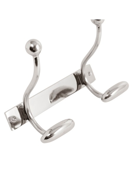 Côté Table - Appendiabiti RIVACON con 2 ganci  in alluminio 23 x 10 x h14cm