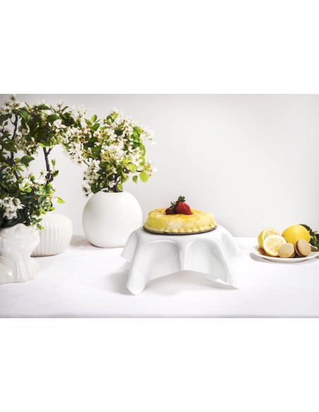 iPLEX Design Drappeggi Centrotavola Medio Bianco - 32,5x11,5x32,5 cm