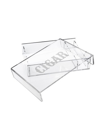 iPLEX Design - Humidor Portasigari Trasparente in plexiglass - 27x5x21 cm
