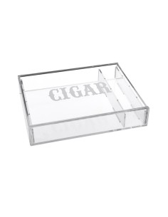 iPLEX Design - Humidor Portasigari Trasparente in plexiglass - 27x5x21 cm