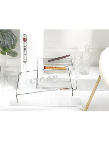 iPLEX Design - Humidor Portasigari Trasparente in plexiglass - 27x5x21 cm