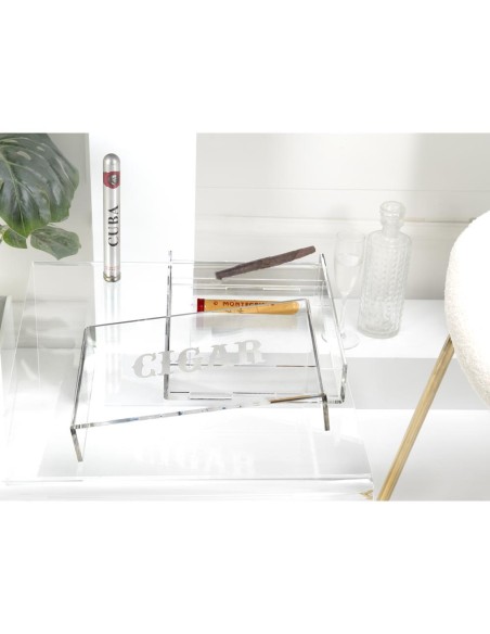 iPLEX Design - Humidor Portasigari Trasparente in plexiglass - 27x5x21 cm