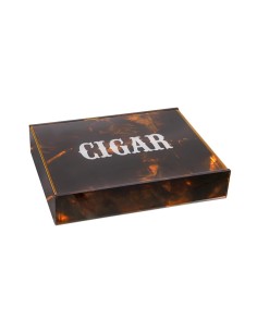 iPLEX Design - Humidor Portasigari Tartarugato in plexiglass - 27x5x21 cm