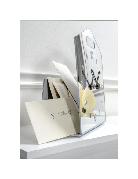 iPLEX Design - Home Time Orologio Silver in plexiglass - 23x28x9 cm