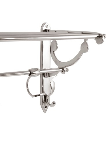 Côté Table - Appendiabiti AUTUN con 3 ganci e ripiano in alluminio 55 x 27.5 x h30cm