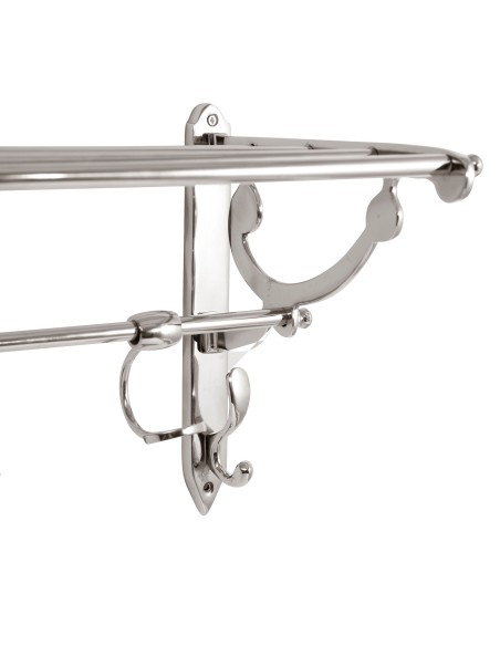 Côté Table - Appendiabiti AUTUN con 3 ganci e ripiano in alluminio 55 x 27.5 x h30cm