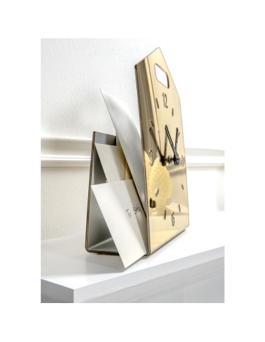 iPLEX Design - Home Time Orologio Gold in plexiglass - 23x28x9 cm