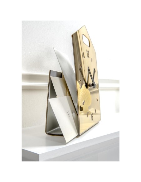iPLEX Design - Home Time Orologio Gold in plexiglass - 23x28x9 cm