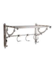Côté Table - Appendiabiti AUTUN con 3 ganci e ripiano in alluminio 55 x 27.5 x h30cm
