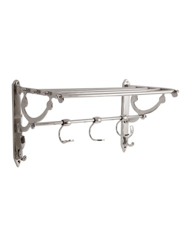 Côté Table - Appendiabiti AUTUN con 3 ganci e ripiano in alluminio 55 x 27.5 x h30cm
