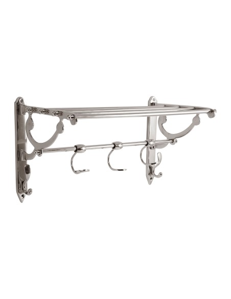 Côté Table - Appendiabiti AUTUN con 3 ganci e ripiano in alluminio 55 x 27.5 x h30cm