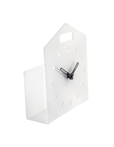 iPLEX Design - Home Time Orologio Bianco in plexiglass - 23x28x9 cm